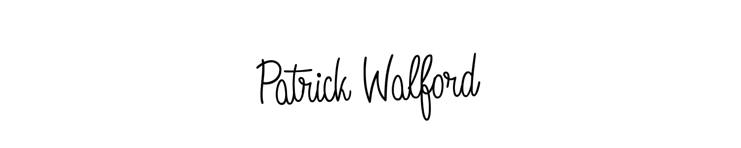 You should practise on your own different ways (Angelique-Rose-font-FFP) to write your name (Patrick Walford) in signature. don't let someone else do it for you. Patrick Walford signature style 5 images and pictures png