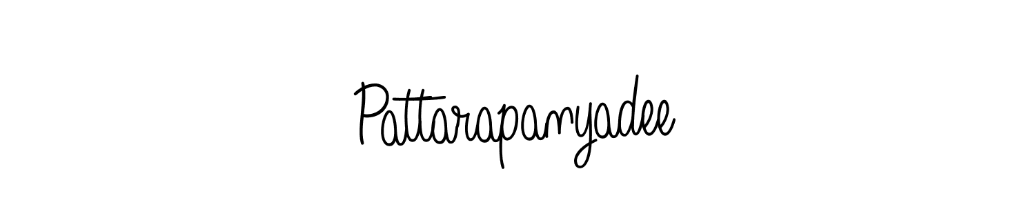 Use a signature maker to create a handwritten signature online. With this signature software, you can design (Angelique-Rose-font-FFP) your own signature for name Pattarapanyadee. Pattarapanyadee signature style 5 images and pictures png