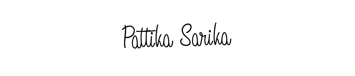 Create a beautiful signature design for name Pattika Sarika. With this signature (Angelique-Rose-font-FFP) fonts, you can make a handwritten signature for free. Pattika Sarika signature style 5 images and pictures png