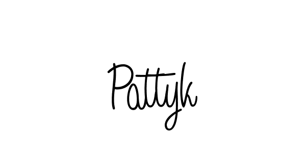 How to make Pattyk signature? Angelique-Rose-font-FFP is a professional autograph style. Create handwritten signature for Pattyk name. Pattyk signature style 5 images and pictures png