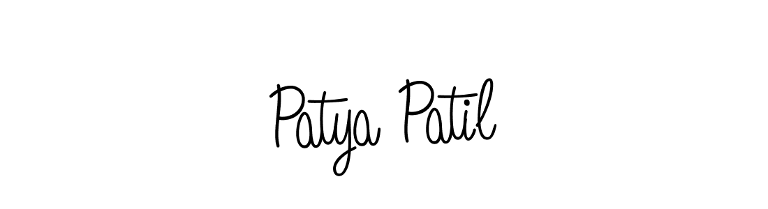 Make a beautiful signature design for name Patya Patil. With this signature (Angelique-Rose-font-FFP) style, you can create a handwritten signature for free. Patya Patil signature style 5 images and pictures png