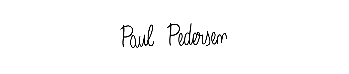Make a beautiful signature design for name Paul  Pedersen. With this signature (Angelique-Rose-font-FFP) style, you can create a handwritten signature for free. Paul  Pedersen signature style 5 images and pictures png