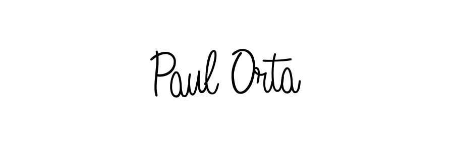 Use a signature maker to create a handwritten signature online. With this signature software, you can design (Angelique-Rose-font-FFP) your own signature for name Paul Orta. Paul Orta signature style 5 images and pictures png