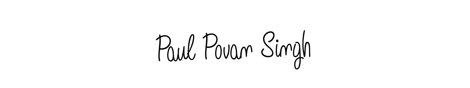 Make a beautiful signature design for name Paul Povan Singh. With this signature (Angelique-Rose-font-FFP) style, you can create a handwritten signature for free. Paul Povan Singh signature style 5 images and pictures png
