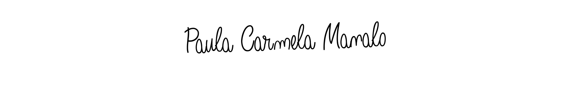 Make a beautiful signature design for name Paula Carmela Manalo. Use this online signature maker to create a handwritten signature for free. Paula Carmela Manalo signature style 5 images and pictures png