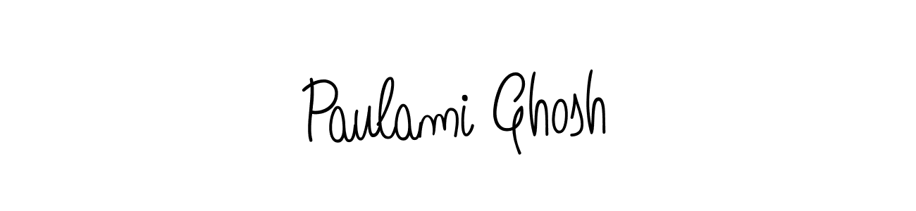 Paulami Ghosh stylish signature style. Best Handwritten Sign (Angelique-Rose-font-FFP) for my name. Handwritten Signature Collection Ideas for my name Paulami Ghosh. Paulami Ghosh signature style 5 images and pictures png