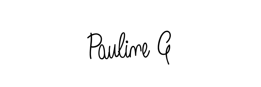 Use a signature maker to create a handwritten signature online. With this signature software, you can design (Angelique-Rose-font-FFP) your own signature for name Pauline G. Pauline G signature style 5 images and pictures png