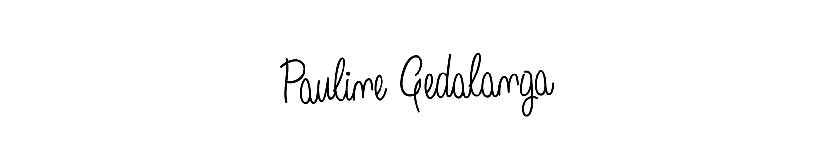 Create a beautiful signature design for name Pauline Gedalanga. With this signature (Angelique-Rose-font-FFP) fonts, you can make a handwritten signature for free. Pauline Gedalanga signature style 5 images and pictures png