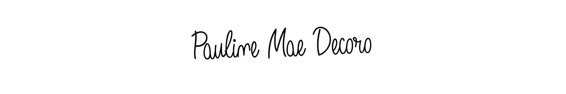 How to Draw Pauline Mae Decoro signature style? Angelique-Rose-font-FFP is a latest design signature styles for name Pauline Mae Decoro. Pauline Mae Decoro signature style 5 images and pictures png