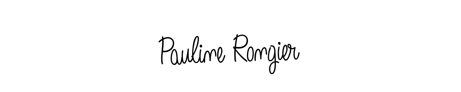 The best way (Angelique-Rose-font-FFP) to make a short signature is to pick only two or three words in your name. The name Pauline Rongier include a total of six letters. For converting this name. Pauline Rongier signature style 5 images and pictures png