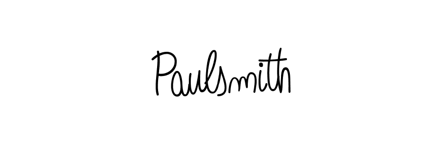 Make a beautiful signature design for name Paulsmith. With this signature (Angelique-Rose-font-FFP) style, you can create a handwritten signature for free. Paulsmith signature style 5 images and pictures png