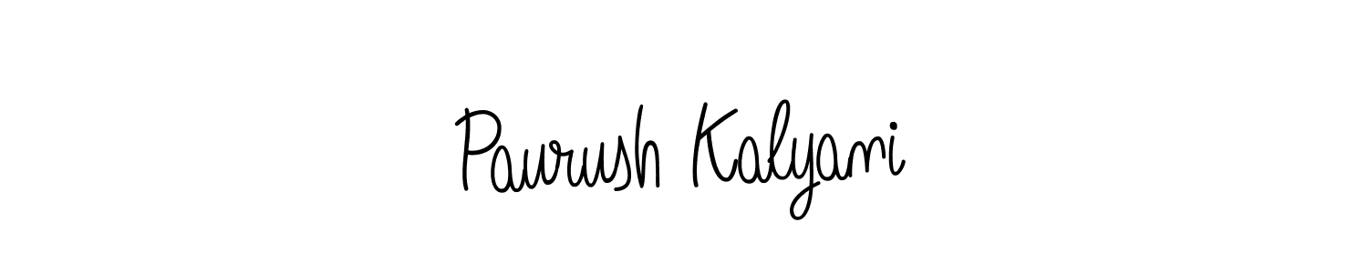 Paurush Kalyani stylish signature style. Best Handwritten Sign (Angelique-Rose-font-FFP) for my name. Handwritten Signature Collection Ideas for my name Paurush Kalyani. Paurush Kalyani signature style 5 images and pictures png