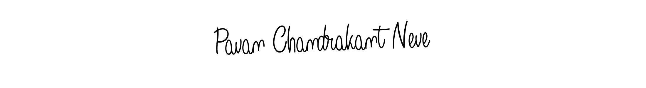 Create a beautiful signature design for name Pavan Chandrakant Neve. With this signature (Angelique-Rose-font-FFP) fonts, you can make a handwritten signature for free. Pavan Chandrakant Neve signature style 5 images and pictures png