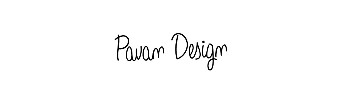 You should practise on your own different ways (Angelique-Rose-font-FFP) to write your name (Pavan Design) in signature. don't let someone else do it for you. Pavan Design signature style 5 images and pictures png