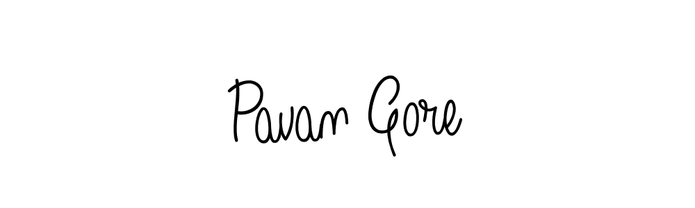 Use a signature maker to create a handwritten signature online. With this signature software, you can design (Angelique-Rose-font-FFP) your own signature for name Pavan Gore. Pavan Gore signature style 5 images and pictures png
