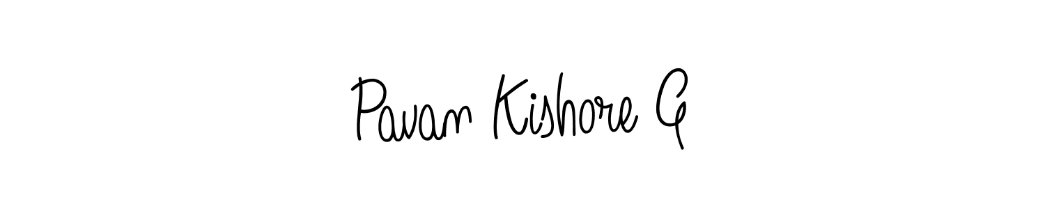 How to make Pavan Kishore G name signature. Use Angelique-Rose-font-FFP style for creating short signs online. This is the latest handwritten sign. Pavan Kishore G signature style 5 images and pictures png