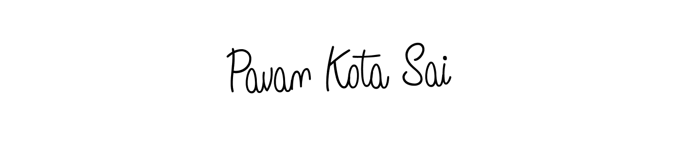 Make a beautiful signature design for name Pavan Kota Sai. With this signature (Angelique-Rose-font-FFP) style, you can create a handwritten signature for free. Pavan Kota Sai signature style 5 images and pictures png