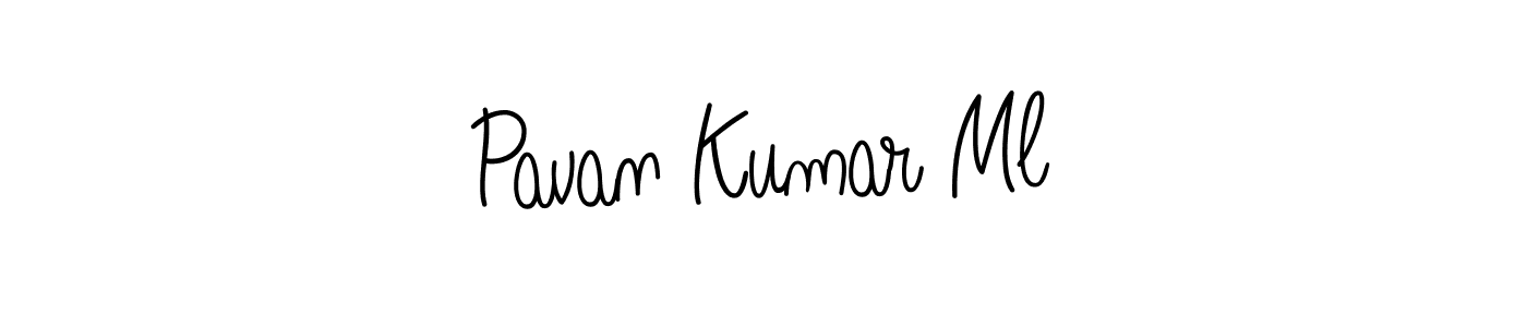 The best way (Angelique-Rose-font-FFP) to make a short signature is to pick only two or three words in your name. The name Pavan Kumar Ml include a total of six letters. For converting this name. Pavan Kumar Ml signature style 5 images and pictures png