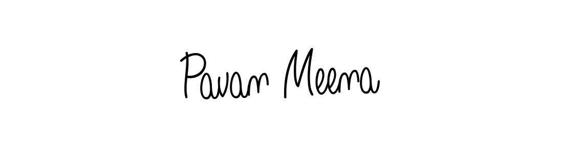 Make a beautiful signature design for name Pavan Meena. With this signature (Angelique-Rose-font-FFP) style, you can create a handwritten signature for free. Pavan Meena signature style 5 images and pictures png