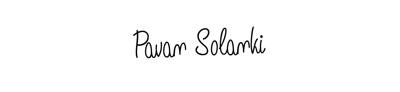 Make a beautiful signature design for name Pavan Solanki. With this signature (Angelique-Rose-font-FFP) style, you can create a handwritten signature for free. Pavan Solanki signature style 5 images and pictures png