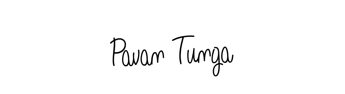 Pavan Tunga stylish signature style. Best Handwritten Sign (Angelique-Rose-font-FFP) for my name. Handwritten Signature Collection Ideas for my name Pavan Tunga. Pavan Tunga signature style 5 images and pictures png