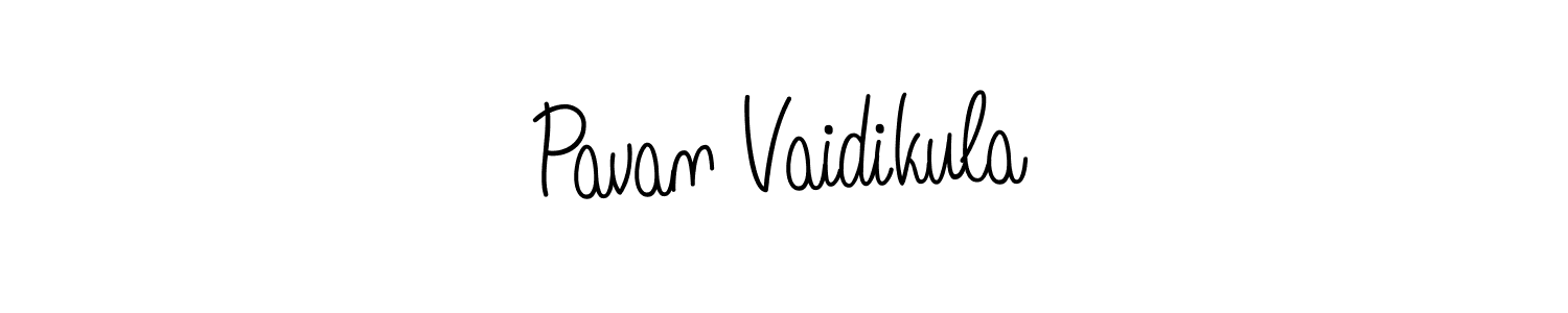 Create a beautiful signature design for name Pavan Vaidikula. With this signature (Angelique-Rose-font-FFP) fonts, you can make a handwritten signature for free. Pavan Vaidikula signature style 5 images and pictures png