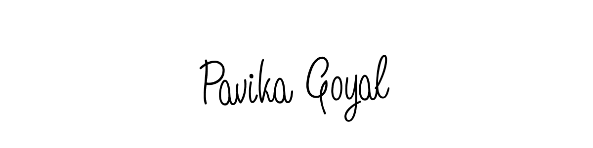 Create a beautiful signature design for name Pavika Goyal. With this signature (Angelique-Rose-font-FFP) fonts, you can make a handwritten signature for free. Pavika Goyal signature style 5 images and pictures png