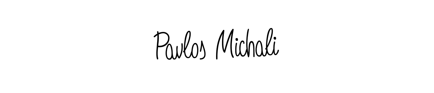 You should practise on your own different ways (Angelique-Rose-font-FFP) to write your name (Pavlos Michali) in signature. don't let someone else do it for you. Pavlos Michali signature style 5 images and pictures png