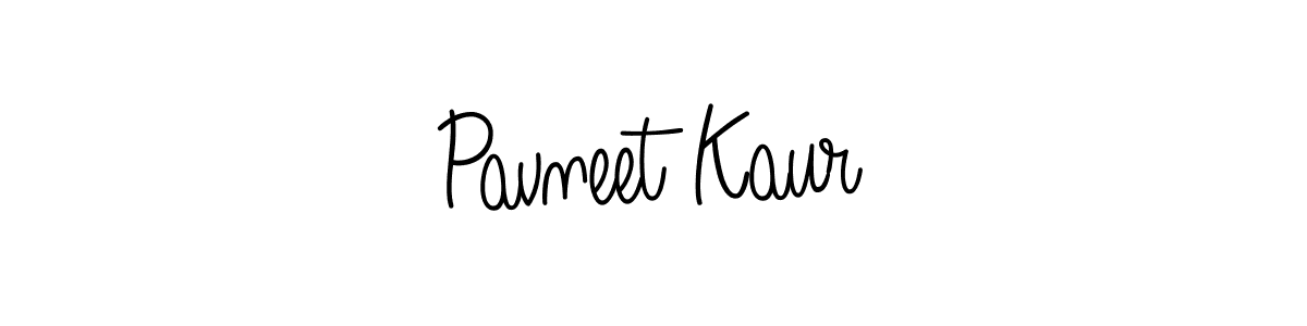 The best way (Angelique-Rose-font-FFP) to make a short signature is to pick only two or three words in your name. The name Pavneet Kaur include a total of six letters. For converting this name. Pavneet Kaur signature style 5 images and pictures png