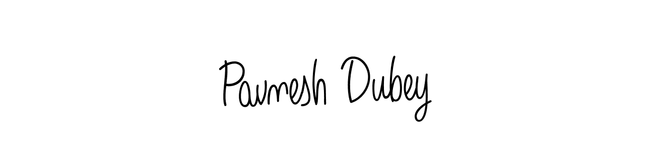 The best way (Angelique-Rose-font-FFP) to make a short signature is to pick only two or three words in your name. The name Pavnesh Dubey include a total of six letters. For converting this name. Pavnesh Dubey signature style 5 images and pictures png