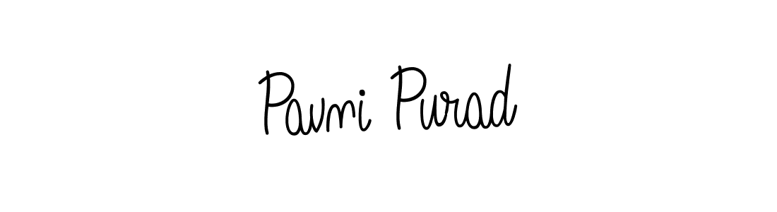 Design your own signature with our free online signature maker. With this signature software, you can create a handwritten (Angelique-Rose-font-FFP) signature for name Pavni Purad. Pavni Purad signature style 5 images and pictures png
