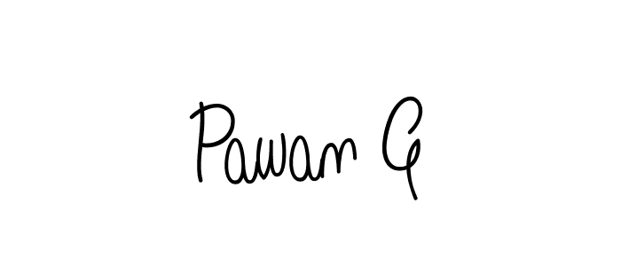 Use a signature maker to create a handwritten signature online. With this signature software, you can design (Angelique-Rose-font-FFP) your own signature for name Pawan G. Pawan G signature style 5 images and pictures png