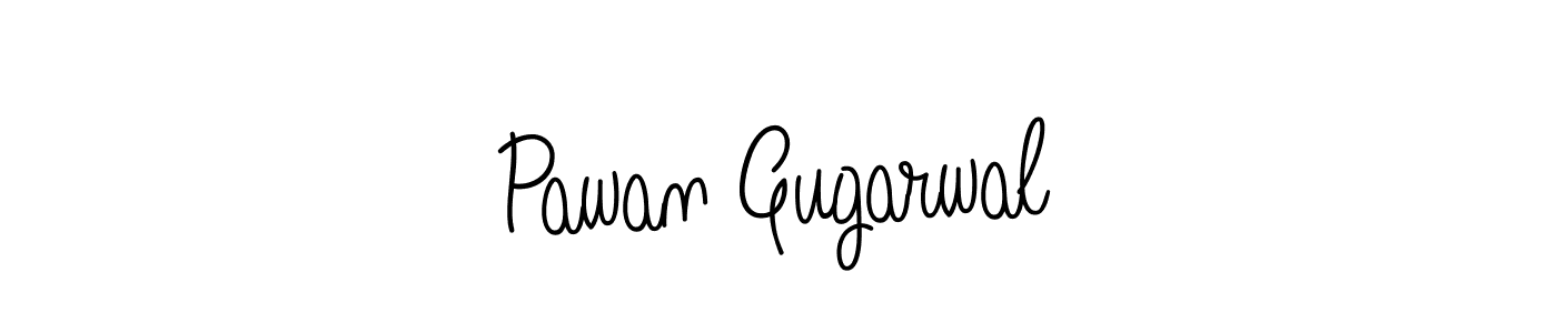 The best way (Angelique-Rose-font-FFP) to make a short signature is to pick only two or three words in your name. The name Pawan Gugarwal include a total of six letters. For converting this name. Pawan Gugarwal signature style 5 images and pictures png