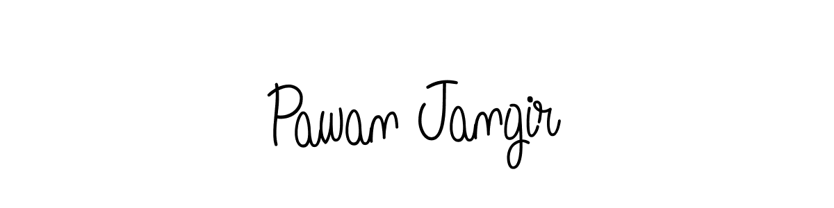 How to make Pawan Jangir name signature. Use Angelique-Rose-font-FFP style for creating short signs online. This is the latest handwritten sign. Pawan Jangir signature style 5 images and pictures png