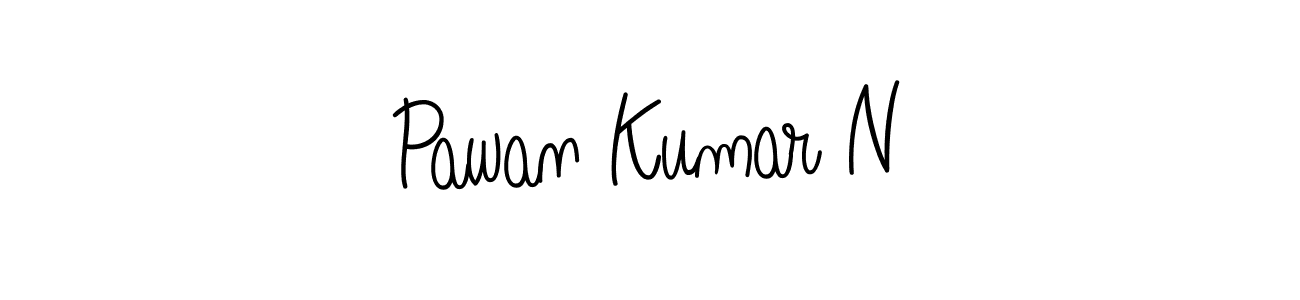 Pawan Kumar N stylish signature style. Best Handwritten Sign (Angelique-Rose-font-FFP) for my name. Handwritten Signature Collection Ideas for my name Pawan Kumar N. Pawan Kumar N signature style 5 images and pictures png