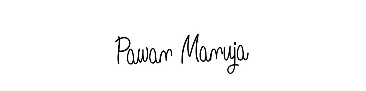 How to make Pawan Manuja name signature. Use Angelique-Rose-font-FFP style for creating short signs online. This is the latest handwritten sign. Pawan Manuja signature style 5 images and pictures png