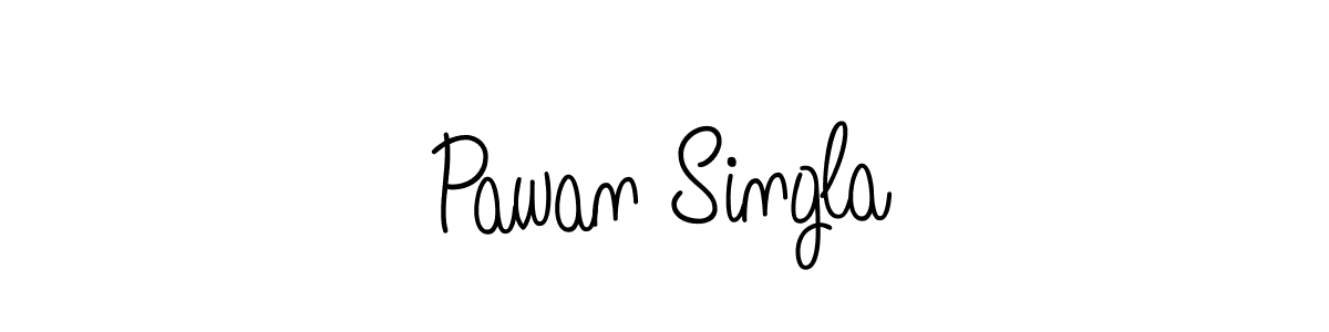 Pawan Singla stylish signature style. Best Handwritten Sign (Angelique-Rose-font-FFP) for my name. Handwritten Signature Collection Ideas for my name Pawan Singla. Pawan Singla signature style 5 images and pictures png
