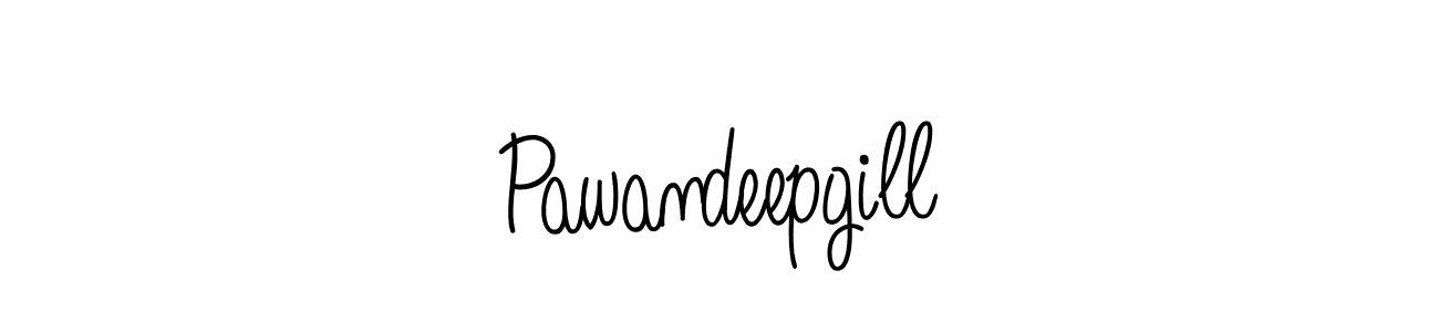 Make a beautiful signature design for name Pawandeepgill. With this signature (Angelique-Rose-font-FFP) style, you can create a handwritten signature for free. Pawandeepgill signature style 5 images and pictures png