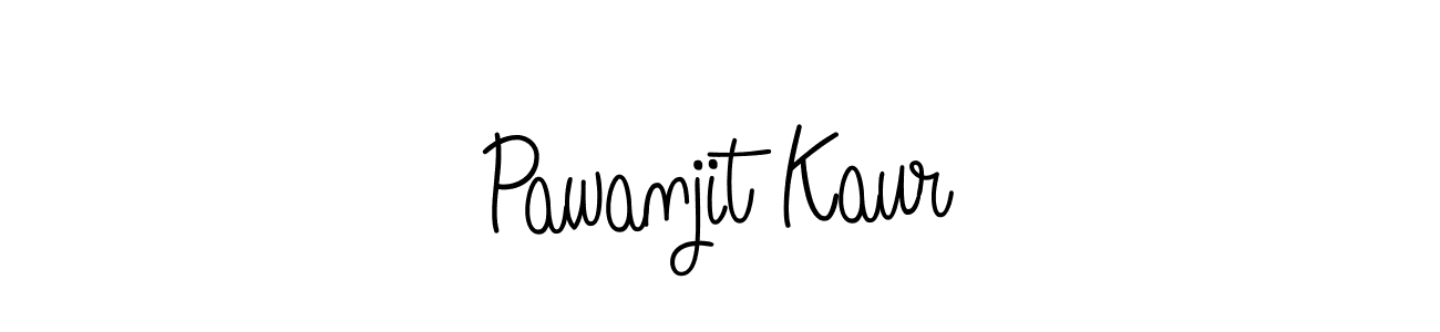 You should practise on your own different ways (Angelique-Rose-font-FFP) to write your name (Pawanjit Kaur) in signature. don't let someone else do it for you. Pawanjit Kaur signature style 5 images and pictures png