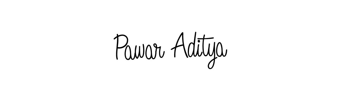 Create a beautiful signature design for name Pawar Aditya. With this signature (Angelique-Rose-font-FFP) fonts, you can make a handwritten signature for free. Pawar Aditya signature style 5 images and pictures png