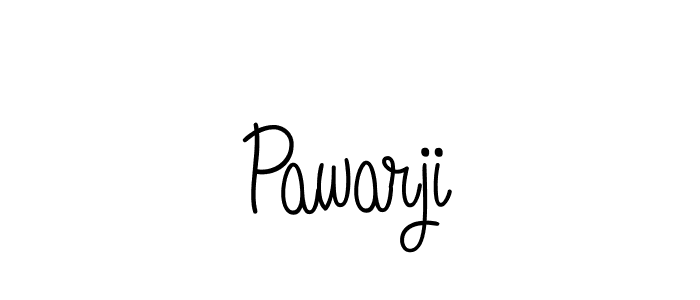 Use a signature maker to create a handwritten signature online. With this signature software, you can design (Angelique-Rose-font-FFP) your own signature for name Pawarji. Pawarji signature style 5 images and pictures png