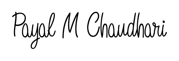 Explore multiple handwriting variations for Payal M Chaudhari including this stunning Angelique-Rose-font-FFP design. Free to use across all platforms. Payal M Chaudhari signature style 5 images and pictures png
