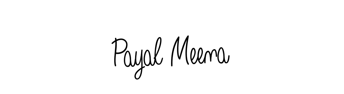 You should practise on your own different ways (Angelique-Rose-font-FFP) to write your name (Payal Meena) in signature. don't let someone else do it for you. Payal Meena signature style 5 images and pictures png