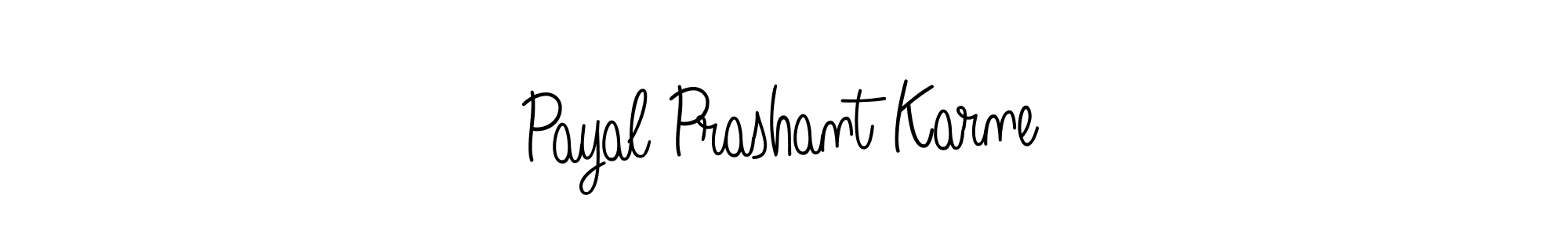 Make a beautiful signature design for name Payal Prashant Karne. With this signature (Angelique-Rose-font-FFP) style, you can create a handwritten signature for free. Payal Prashant Karne signature style 5 images and pictures png