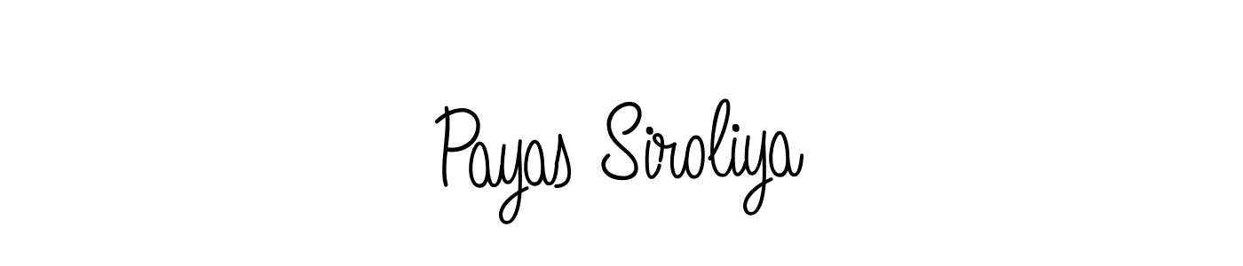Make a short Payas Siroliya signature style. Manage your documents anywhere anytime using Angelique-Rose-font-FFP. Create and add eSignatures, submit forms, share and send files easily. Payas Siroliya signature style 5 images and pictures png