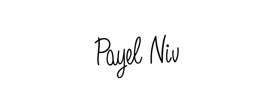 Create a beautiful signature design for name Payel Niv. With this signature (Angelique-Rose-font-FFP) fonts, you can make a handwritten signature for free. Payel Niv signature style 5 images and pictures png