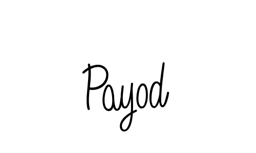 Make a beautiful signature design for name Payod. With this signature (Angelique-Rose-font-FFP) style, you can create a handwritten signature for free. Payod signature style 5 images and pictures png