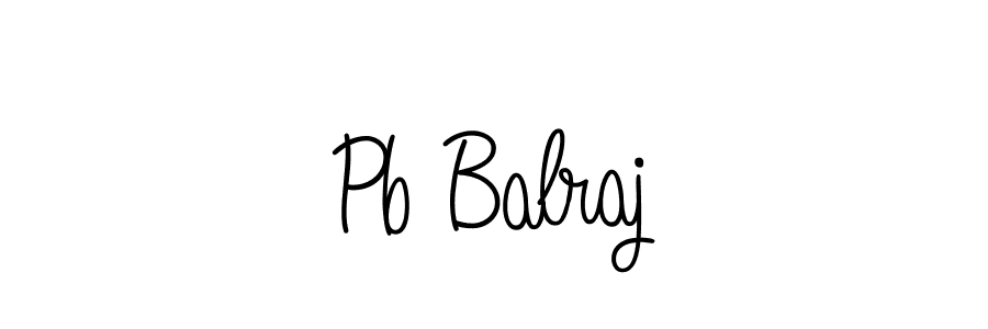 Use a signature maker to create a handwritten signature online. With this signature software, you can design (Angelique-Rose-font-FFP) your own signature for name Pb Balraj. Pb Balraj signature style 5 images and pictures png