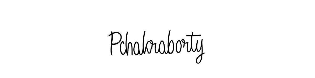 Use a signature maker to create a handwritten signature online. With this signature software, you can design (Angelique-Rose-font-FFP) your own signature for name Pchakraborty. Pchakraborty signature style 5 images and pictures png