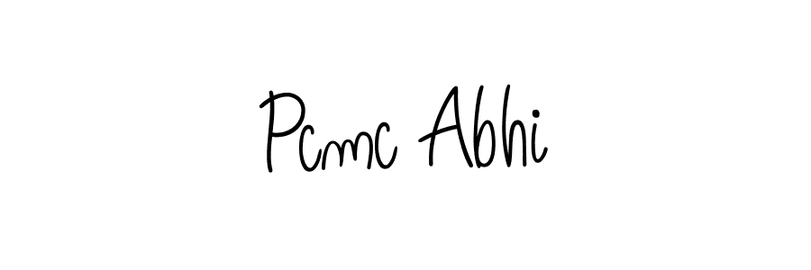 The best way (Angelique-Rose-font-FFP) to make a short signature is to pick only two or three words in your name. The name Pcmc Abhi include a total of six letters. For converting this name. Pcmc Abhi signature style 5 images and pictures png